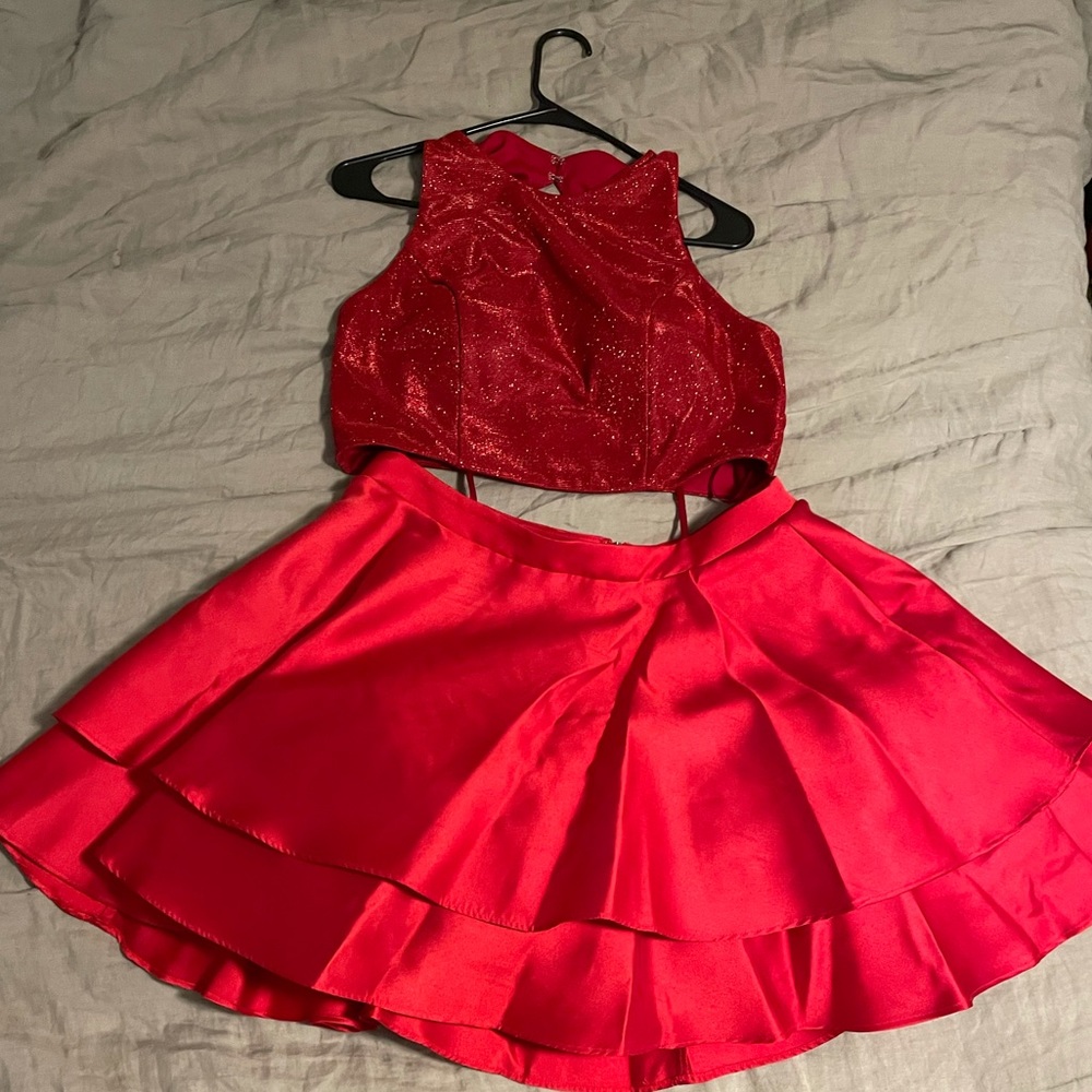 2-piece Red Dress Size 15